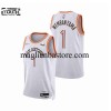 Maglia NBA San Antonio Spurs Victor Wembanyama 1 Nike 2023-2024 City Edition Bianco Swingman - Bambino